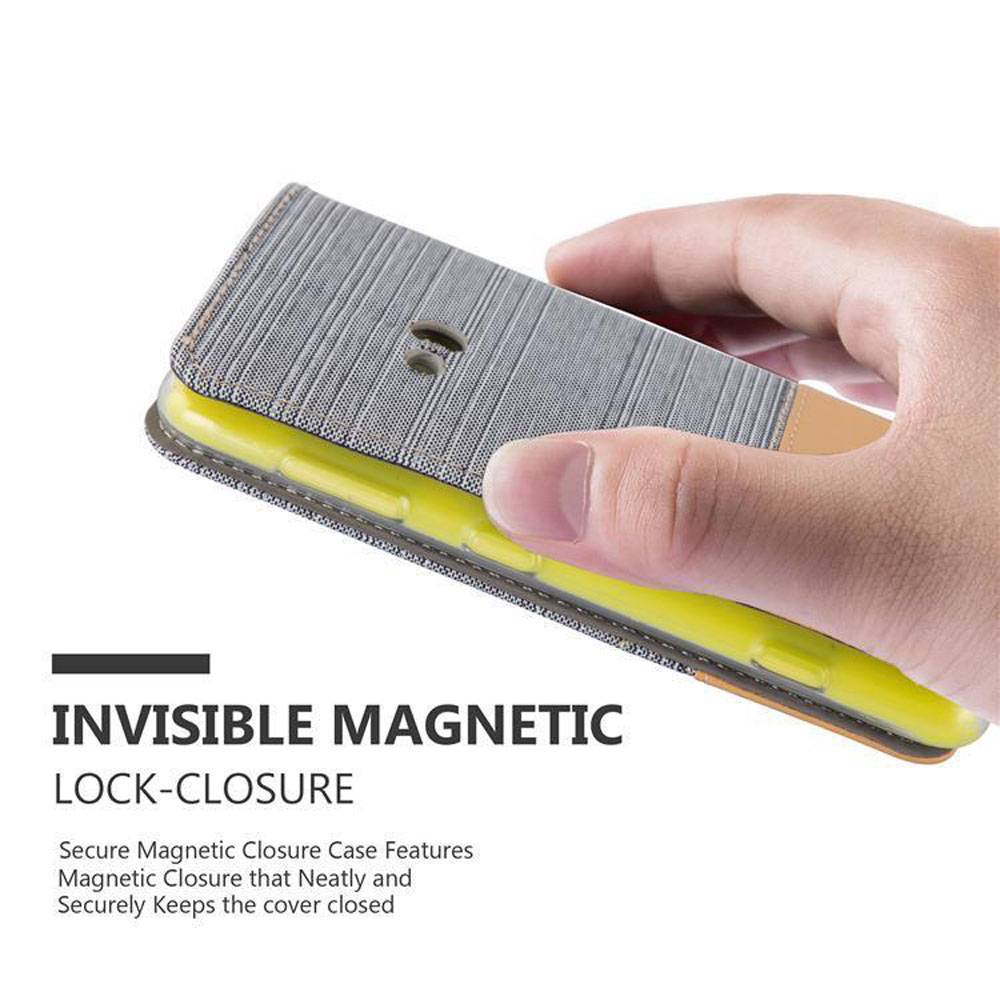 Cadorabo Hülle für Nokia Lumia 625 Schutzhülle in Grau Handy Hülle Etui Book Case Cover