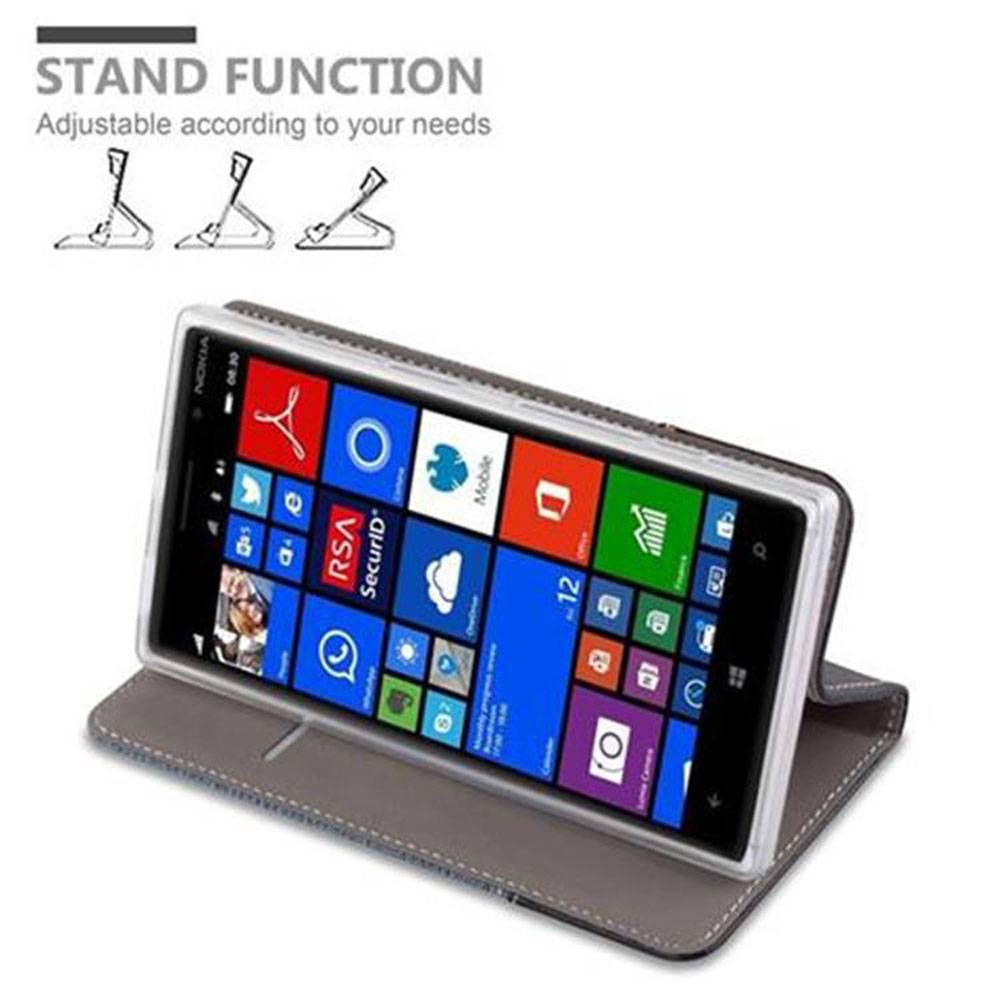 Cadorabo Hülle für Nokia Lumia 830 Schutzhülle in Blau Handy Hülle Etui Book Case Cover