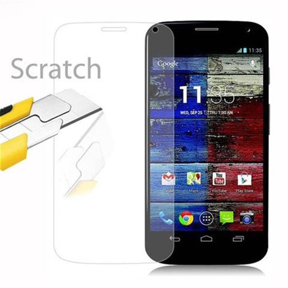 Cadorabo Panzer Folie für Motorola MOTO X Schutzfolie in Transparent Gehärtetes Tempered Display-Schutzglas