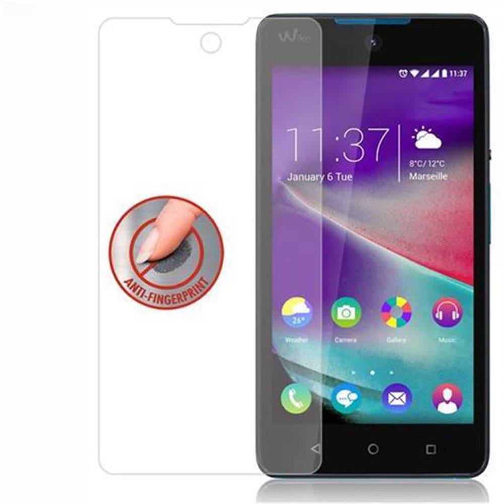 Cadorabo Panzer Folie für WIKO RAINBOW LITE Schutzfolie in Transparent Gehärtetes Tempered Display-Schutzglas