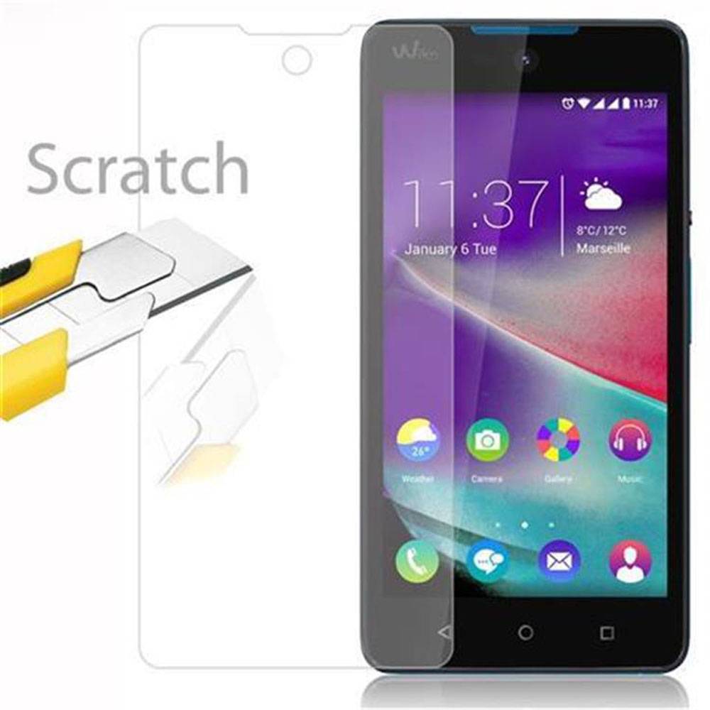 Cadorabo Panzer Folie für WIKO RAINBOW LITE Schutzfolie in Transparent Gehärtetes Tempered Display-Schutzglas