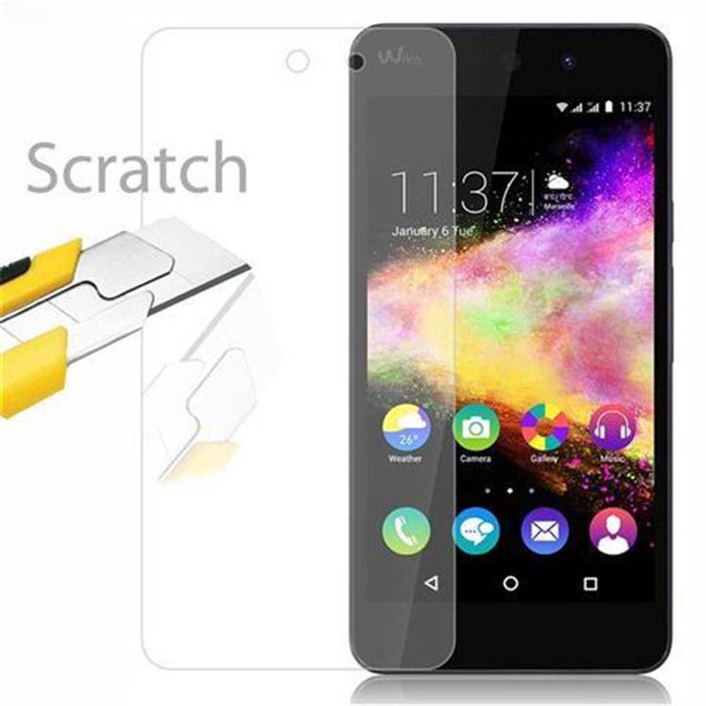Cadorabo Panzer Folie für WIKO RAINBOW UP Schutzfolie in Transparent Gehärtetes Tempered Display-Schutzglas