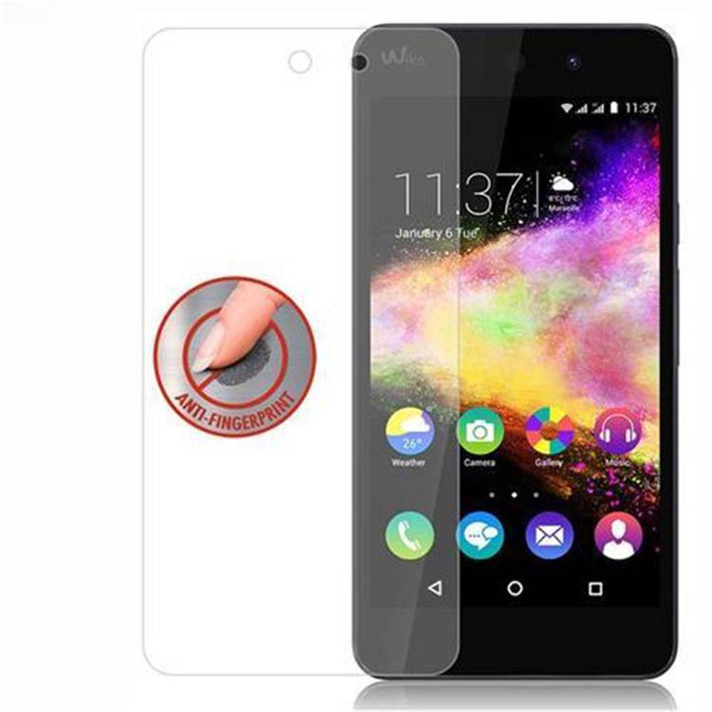 Cadorabo Panzer Folie für WIKO RAINBOW UP Schutzfolie in Transparent Gehärtetes Tempered Display-Schutzglas