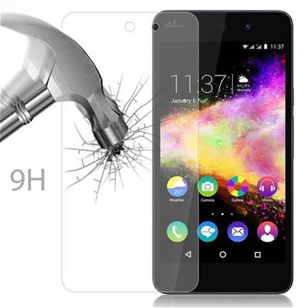 Cadorabo Panzer Folie für WIKO RAINBOW UP Schutzfolie in Transparent Gehärtetes Tempered Display-Schutzglas