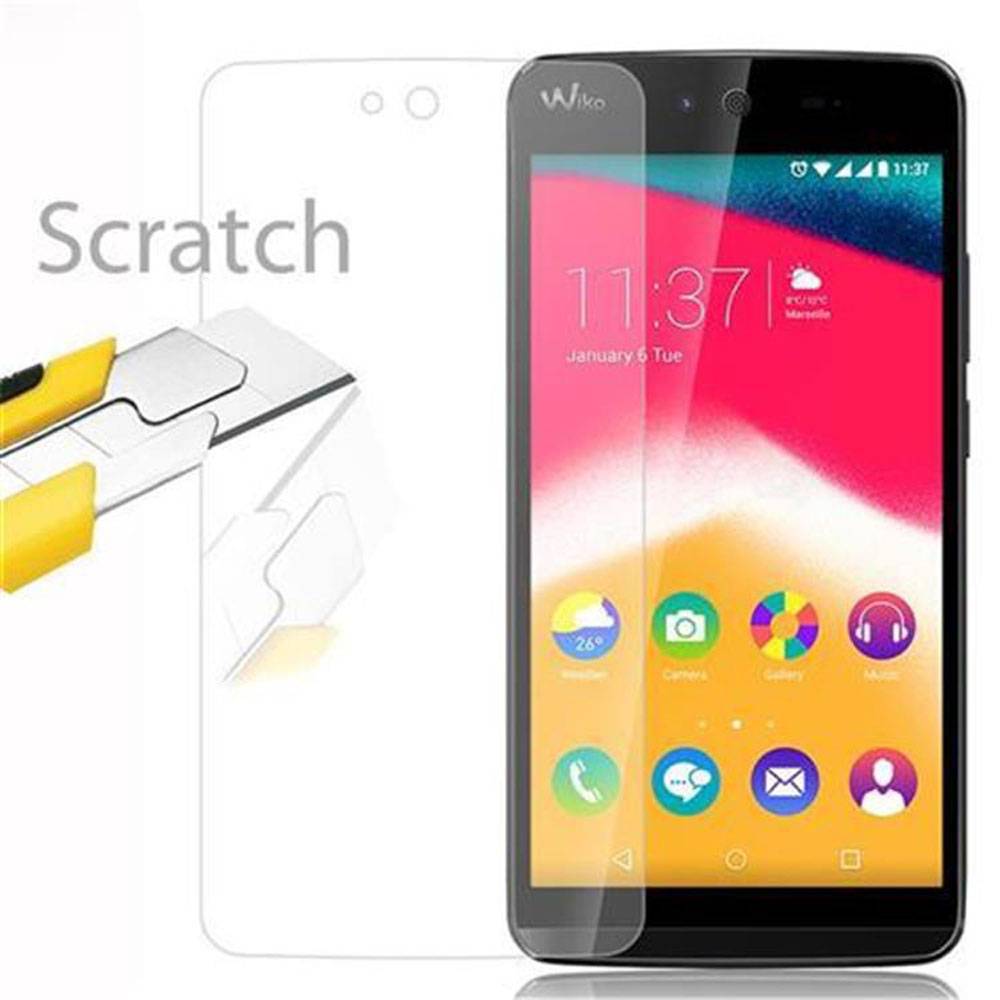 Cadorabo Panzer Folie für WIKO RAINBOW JAM Schutzfolie in Transparent Gehärtetes Tempered Display-Schutzglas