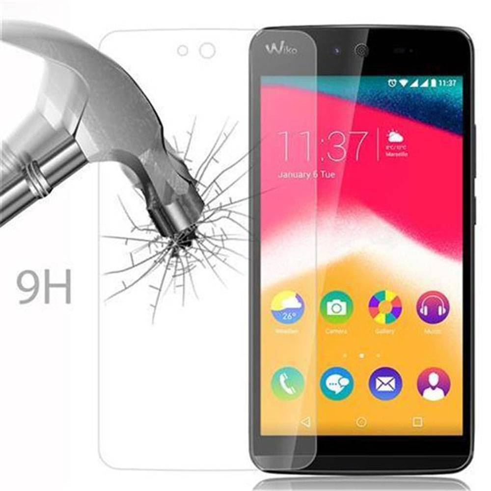 Cadorabo Panzer Folie für WIKO RAINBOW JAM Schutzfolie in Transparent Gehärtetes Tempered Display-Schutzglas