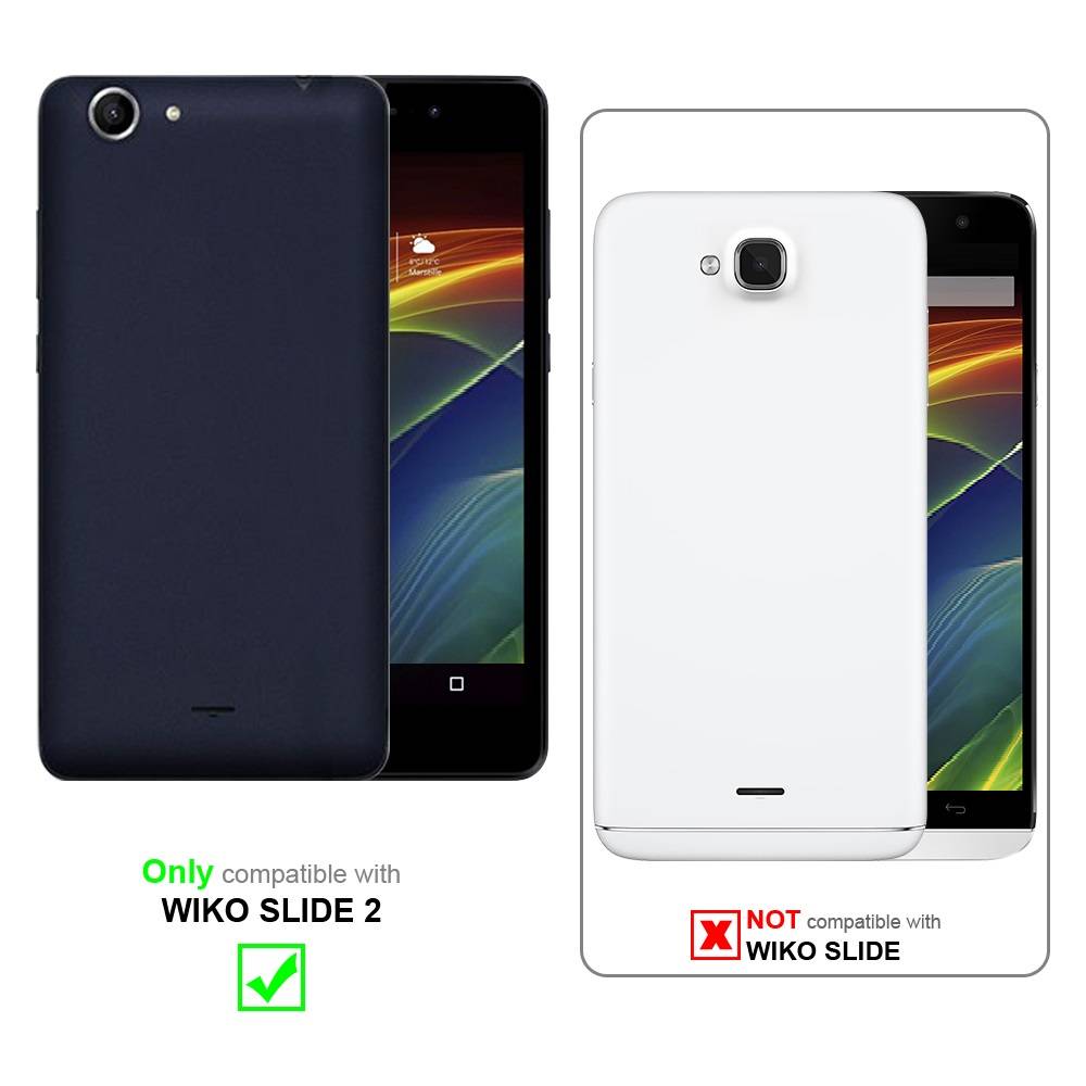 Cadorabo Panzer Folie für WIKO SLIDE 2 Schutzfolie in Transparent Gehärtetes Tempered Display-Schutzglas