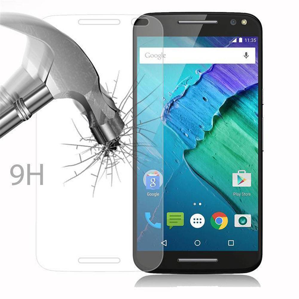 Cadorabo Panzer Folie für Motorola MOTO X STYLE Schutzfolie in Transparent Gehärtetes Tempered Display-Schutzglas