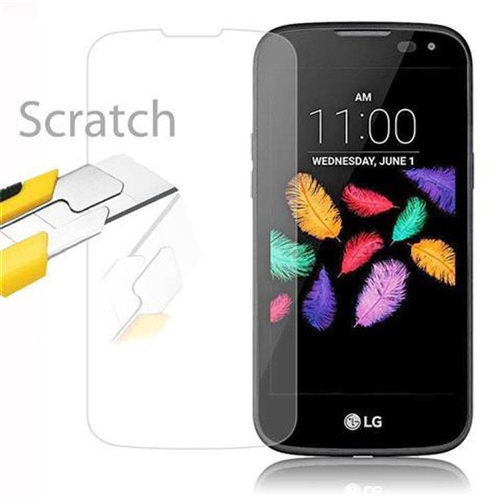 Cadorabo Panzer Folie für LG K3 2016 Schutzfolie in Transparent Gehärtetes Tempered Display-Schutzglas