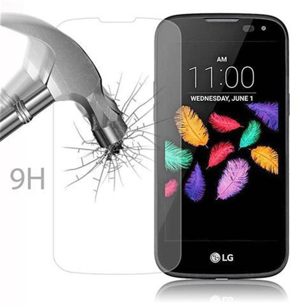 Cadorabo Panzer Folie für LG K3 2016 Schutzfolie in Transparent Gehärtetes Tempered Display-Schutzglas