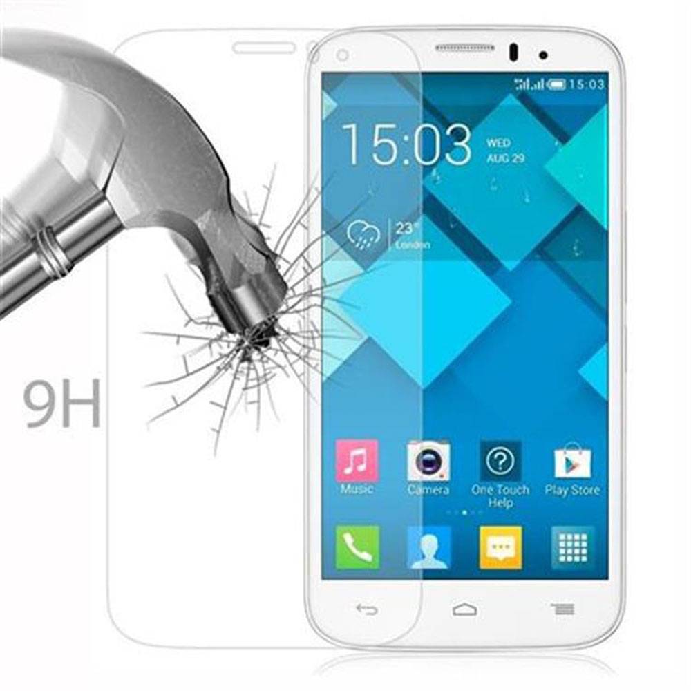 Cadorabo Panzer Folie für Alcatel C5 Schutzfolie in Transparent Gehärtetes Tempered Display-Schutzglas