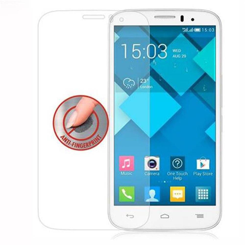 Cadorabo Panzer Folie für Alcatel C5 Schutzfolie in Transparent Gehärtetes Tempered Display-Schutzglas