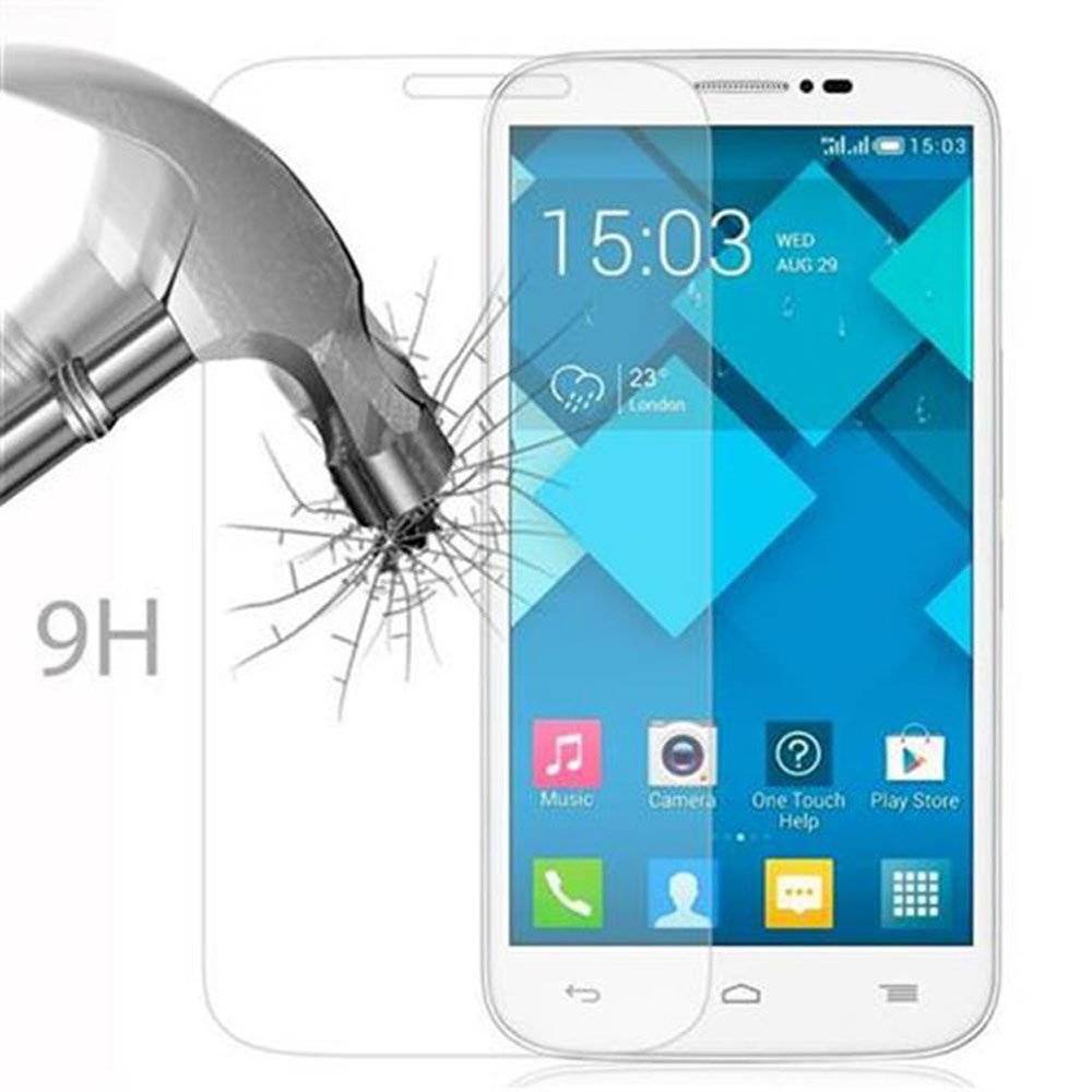 Cadorabo Panzer Folie für Alcatel C7 - Schutzfolie in KRISTALL KLAR - Gehärtetes (Tempered) Display-Schutzglas in 9H Härte mit 3D Touch Kompatibili