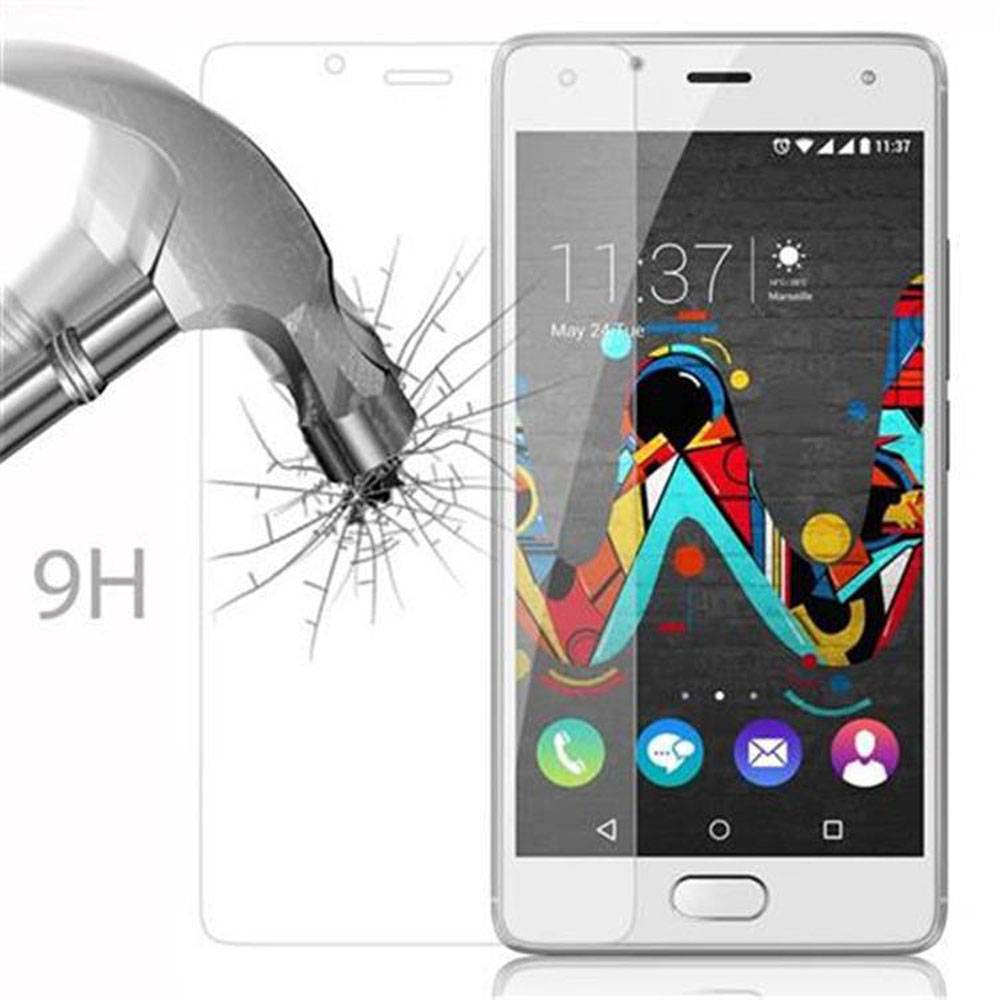 Cadorabo Panzer Folie für WIKO U FEEL Schutzfolie in Transparent Gehärtetes Tempered Display-Schutzglas
