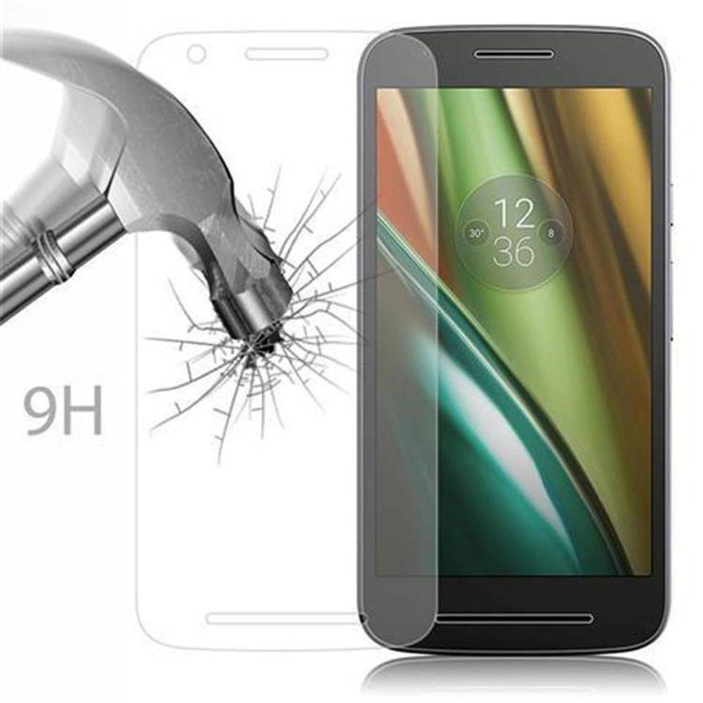 Cadorabo Panzer Folie für Motorola MOTO E3 Schutzfolie in Transparent Gehärtetes Tempered Display-Schutzglas