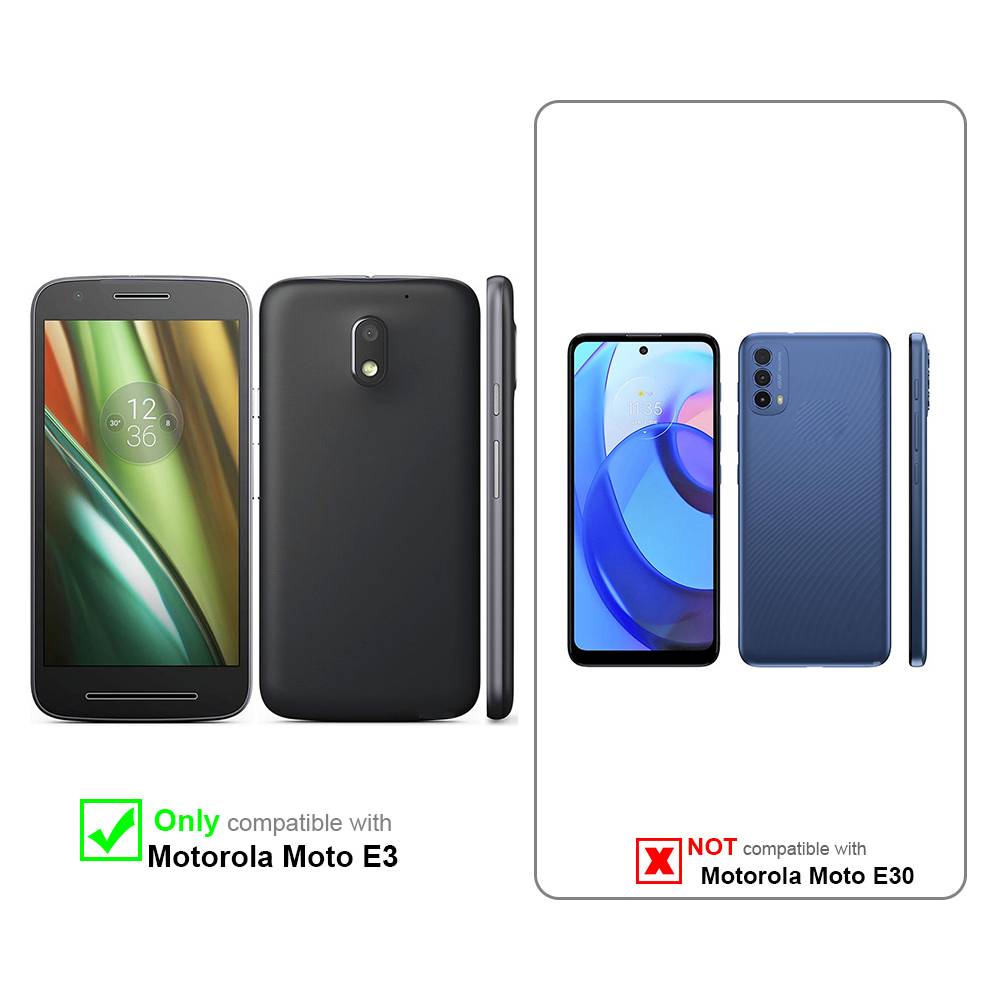 Cadorabo Panzer Folie für Motorola MOTO E3 Schutzfolie in Transparent Gehärtetes Tempered Display-Schutzglas