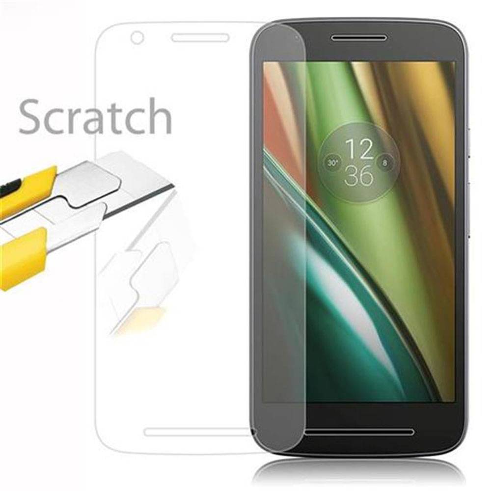 Cadorabo Panzer Folie für Motorola MOTO E3 Schutzfolie in Transparent Gehärtetes Tempered Display-Schutzglas