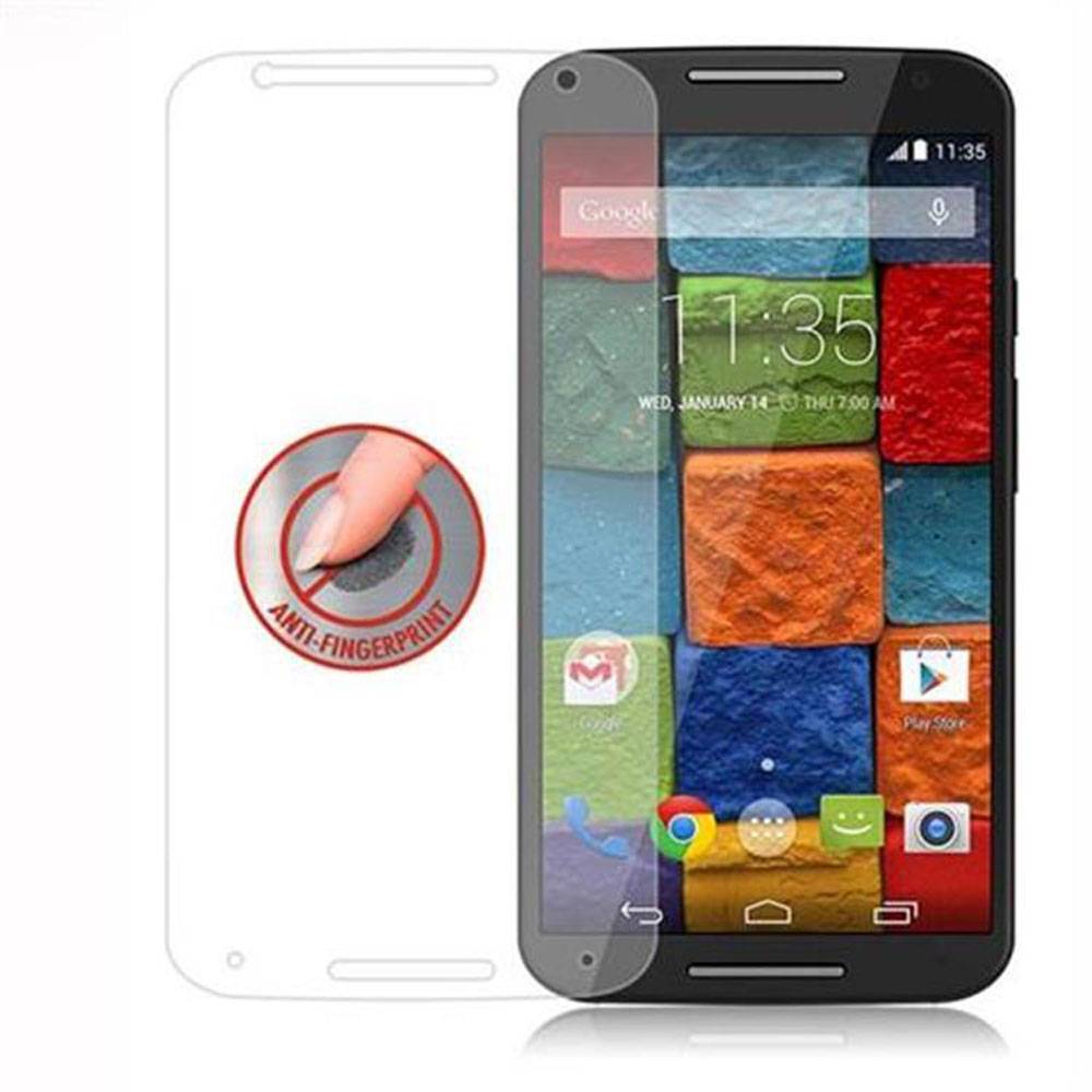 Cadorabo Panzer Folie für Motorola MOTO X2 Schutzfolie in Transparent Gehärtetes Tempered Display-Schutzglas