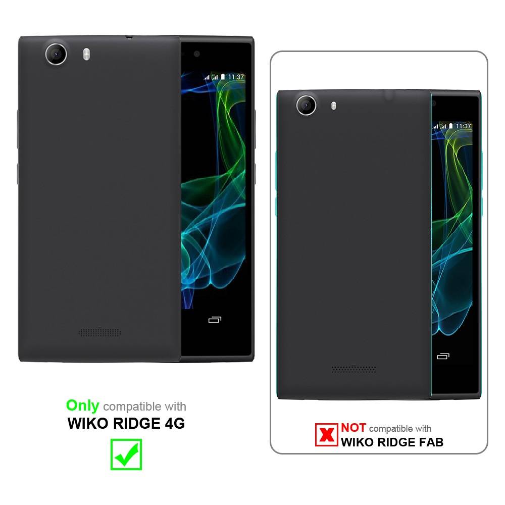 Cadorabo Panzer Folie für WIKO RIDGE 4G Schutzfolie in Transparent Gehärtetes Tempered Display-Schutzglas