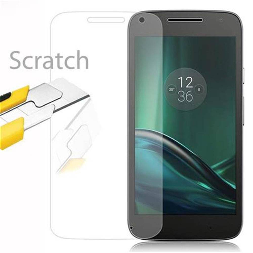 Cadorabo Panzer Folie für Motorola MOTO G4 PLAY Schutzfolie in Transparent Gehärtetes Tempered Display-Schutzglas