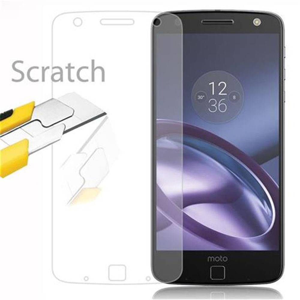 Cadorabo Panzer Folie für Motorola MOTO Z Schutzfolie in Transparent Gehärtetes Tempered Display-Schutzglas