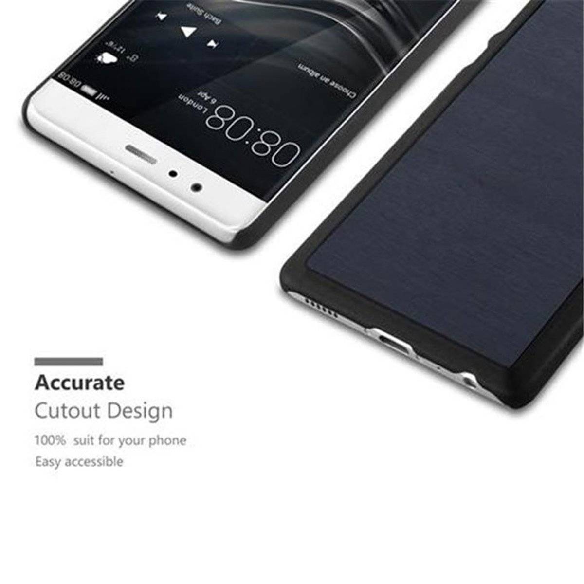Hard Cover Case - Handy Schutzhülle - Hülle - ultra slim, woody blau, Backcover für Huawei P9