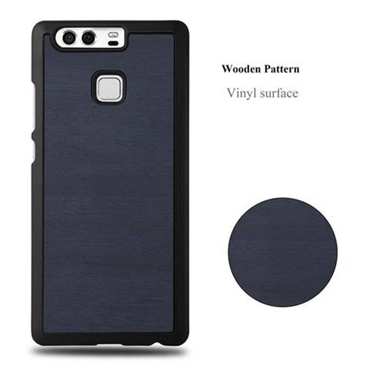 Hard Cover Case - Handy Schutzhülle - Hülle - ultra slim, woody blau, Backcover für Huawei P9