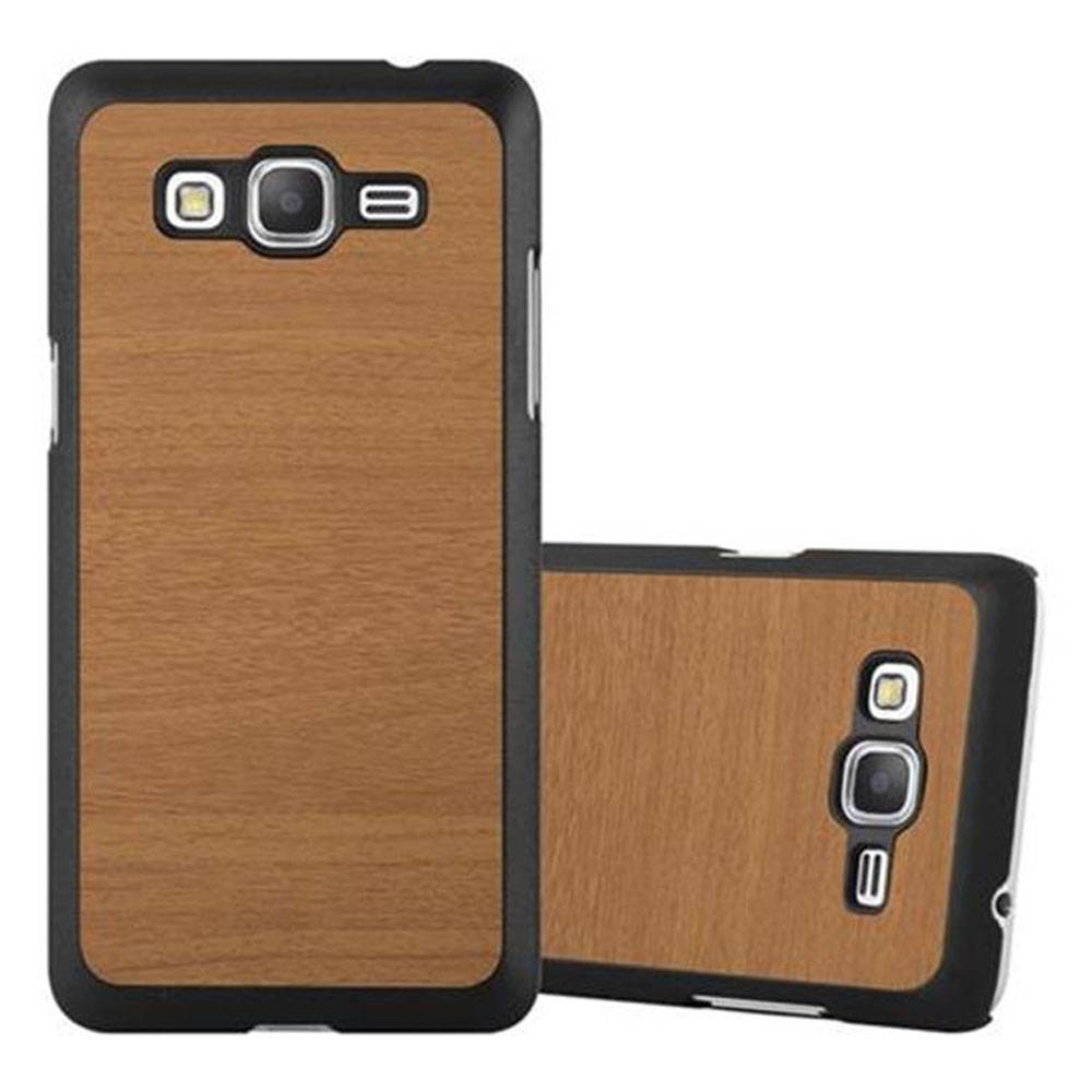 Cadorabo Handyhülle für Samsung Galaxy GRAND PRIME in Braun Schutzhülle Hülle Etui Case Cover TPU Silikon