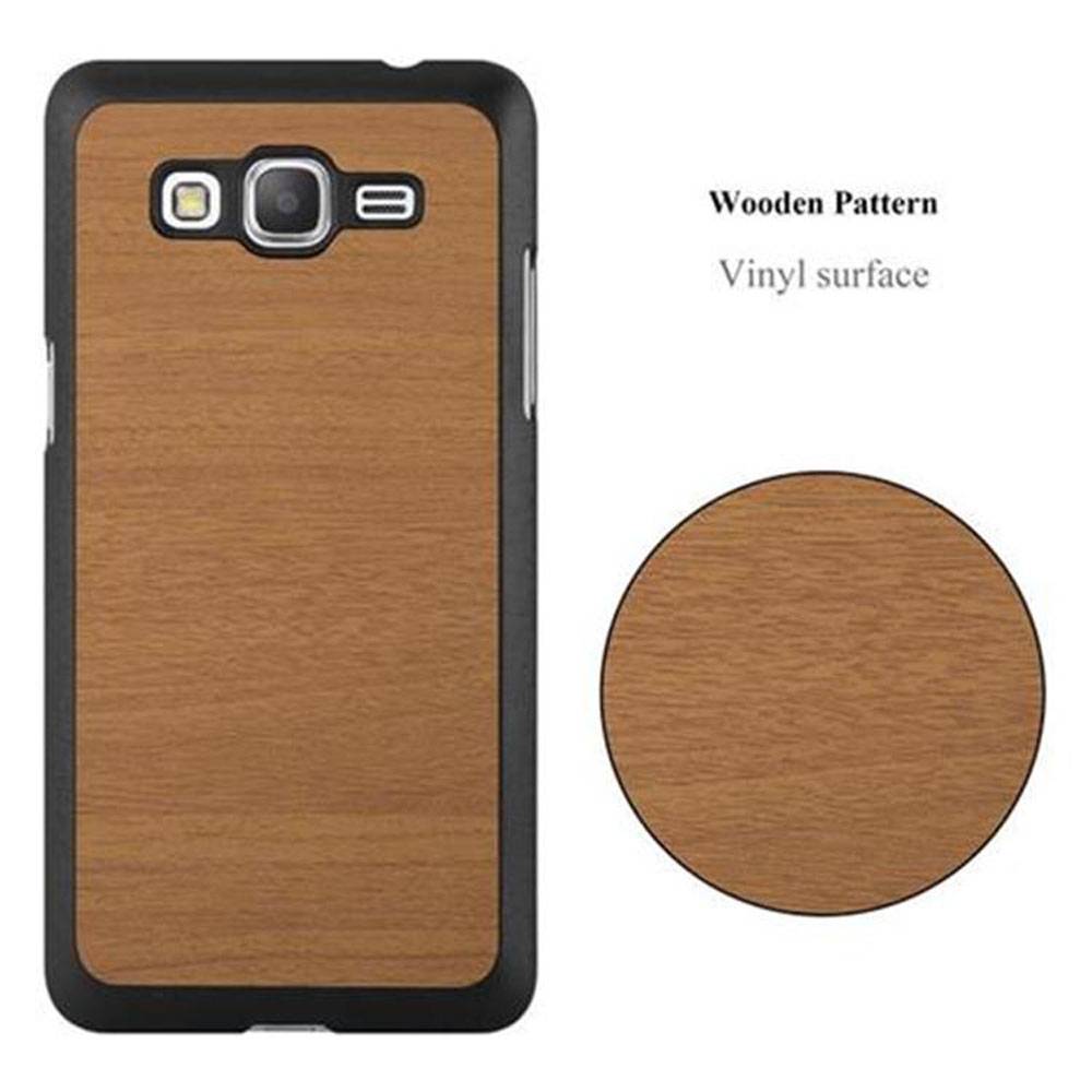 Cadorabo Handyhülle für Samsung Galaxy GRAND PRIME in Braun Schutzhülle Hülle Etui Case Cover TPU Silikon