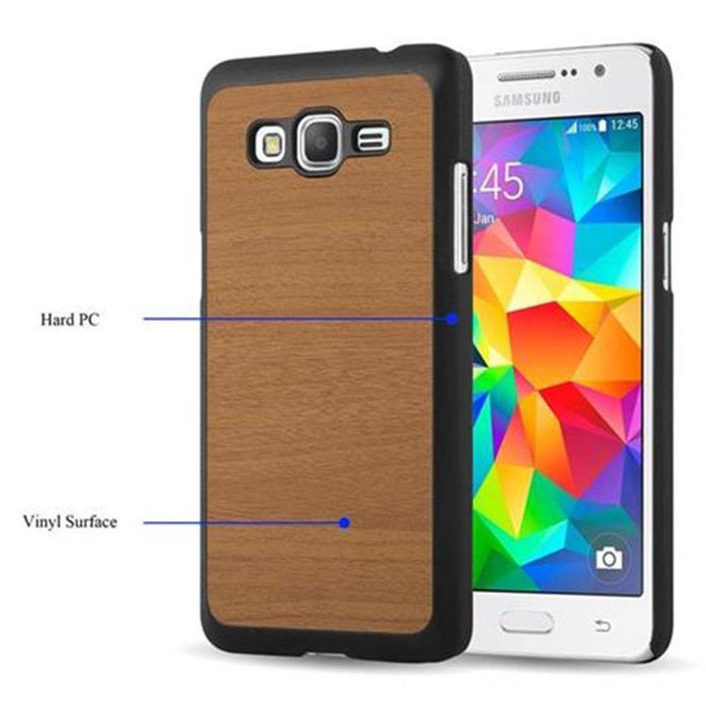 Cadorabo Handyhülle für Samsung Galaxy GRAND PRIME in Braun Schutzhülle Hülle Etui Case Cover TPU Silikon