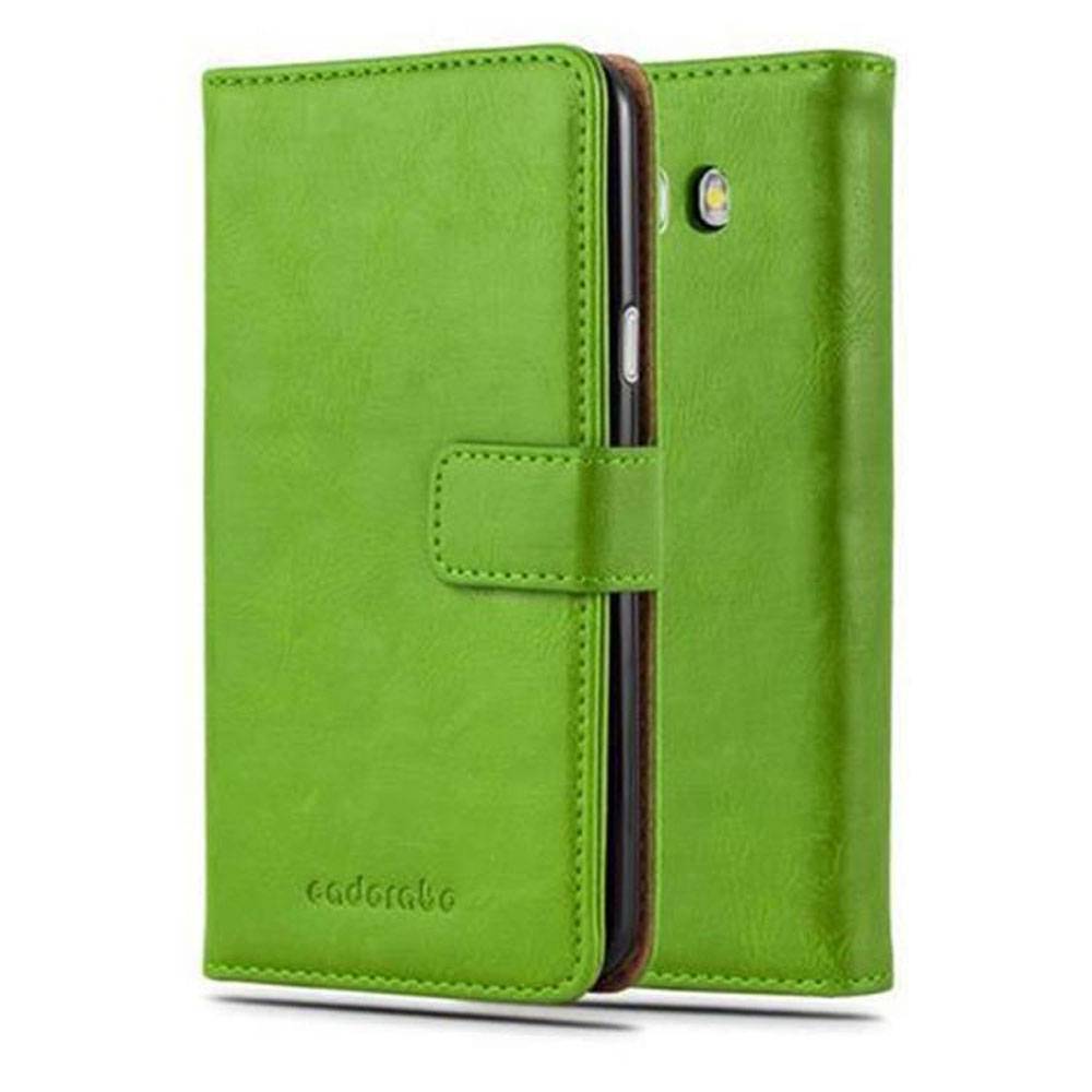 Cadorabo Hülle für Samsung Galaxy J7 2016 Schutzhülle in Grün Handyhülle Book Tasche Case Etui Luxury