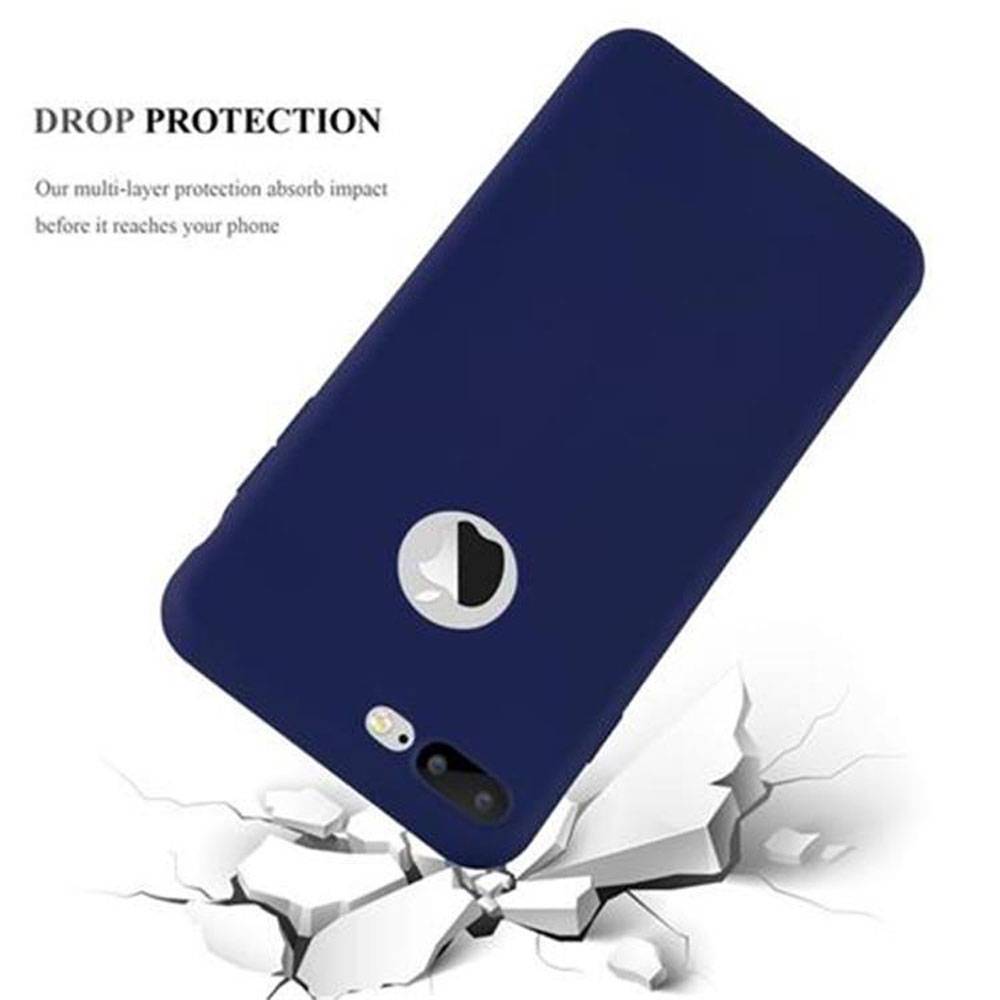 Cadorabo Hülle für Apple iPhone 7 PLUS / 7S PLUS / 8 PLUS Schutzhülle in Blau Handyhülle TPU Silikon Etui Case Cover