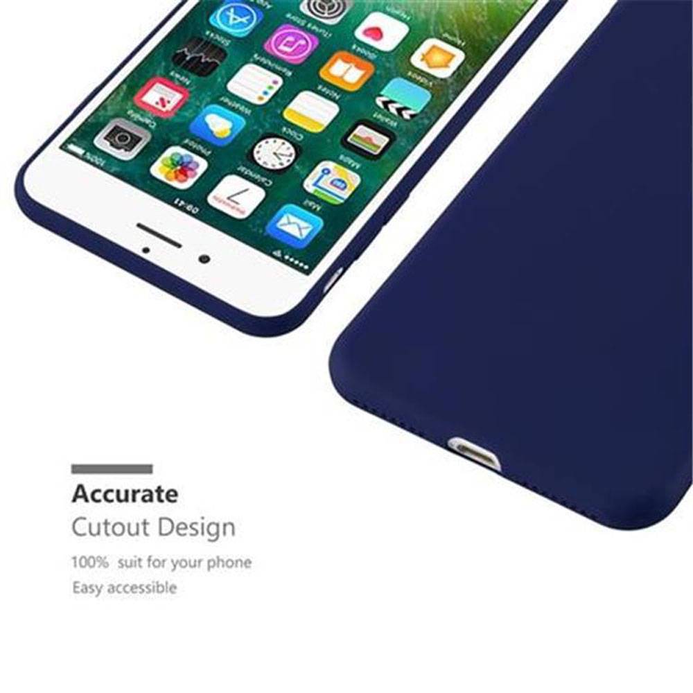 Cadorabo Hülle für Apple iPhone 7 PLUS / 7S PLUS / 8 PLUS Schutzhülle in Blau Handyhülle TPU Silikon Etui Case Cover