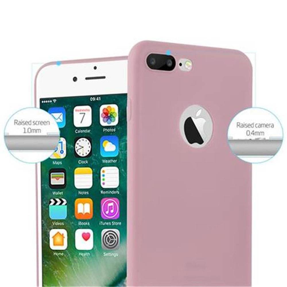 Cadorabo Hülle für Apple iPhone 7 PLUS / 7S PLUS / 8 PLUS Schutzhülle in Rosa Handyhülle TPU Silikon Etui Case Cover