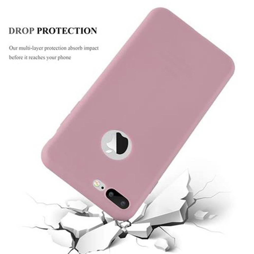 Cadorabo Hülle für Apple iPhone 7 PLUS / 7S PLUS / 8 PLUS Schutzhülle in Rosa Handyhülle TPU Silikon Etui Case Cover