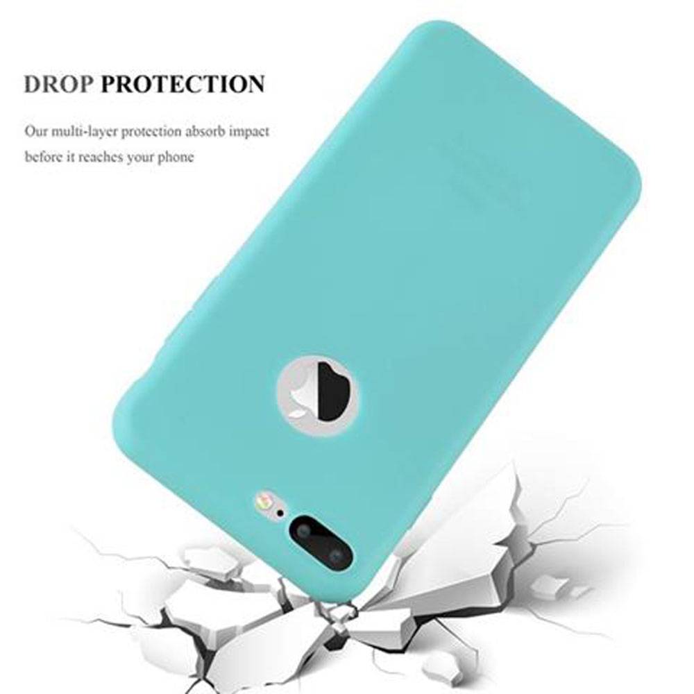 Cadorabo Hülle für Apple iPhone 7 PLUS / 7S PLUS / 8 PLUS Schutzhülle in Blau Handyhülle TPU Silikon Etui Case Cover