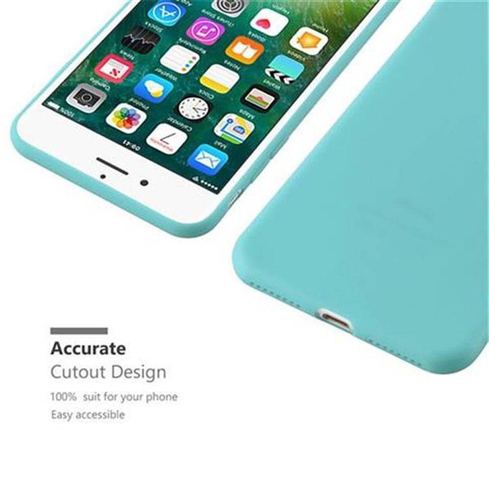 Cadorabo Hülle für Apple iPhone 7 PLUS / 7S PLUS / 8 PLUS Schutzhülle in Blau Handyhülle TPU Silikon Etui Case Cover