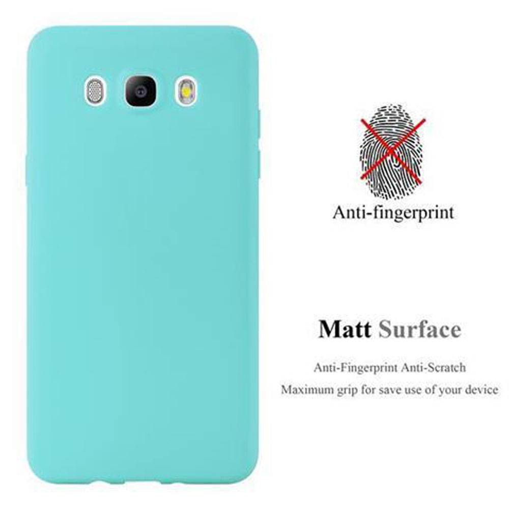 Cadorabo Hülle für Samsung Galaxy J5 2016 Schutzhülle in Blau Handyhülle TPU Silikon Etui Case Cover