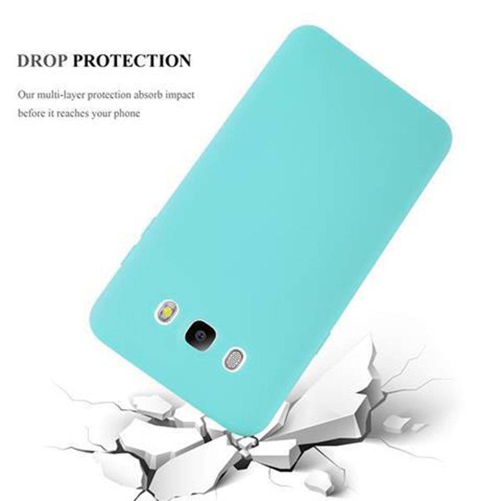 Cadorabo Hülle für Samsung Galaxy J5 2016 Schutzhülle in Blau Handyhülle TPU Silikon Etui Case Cover