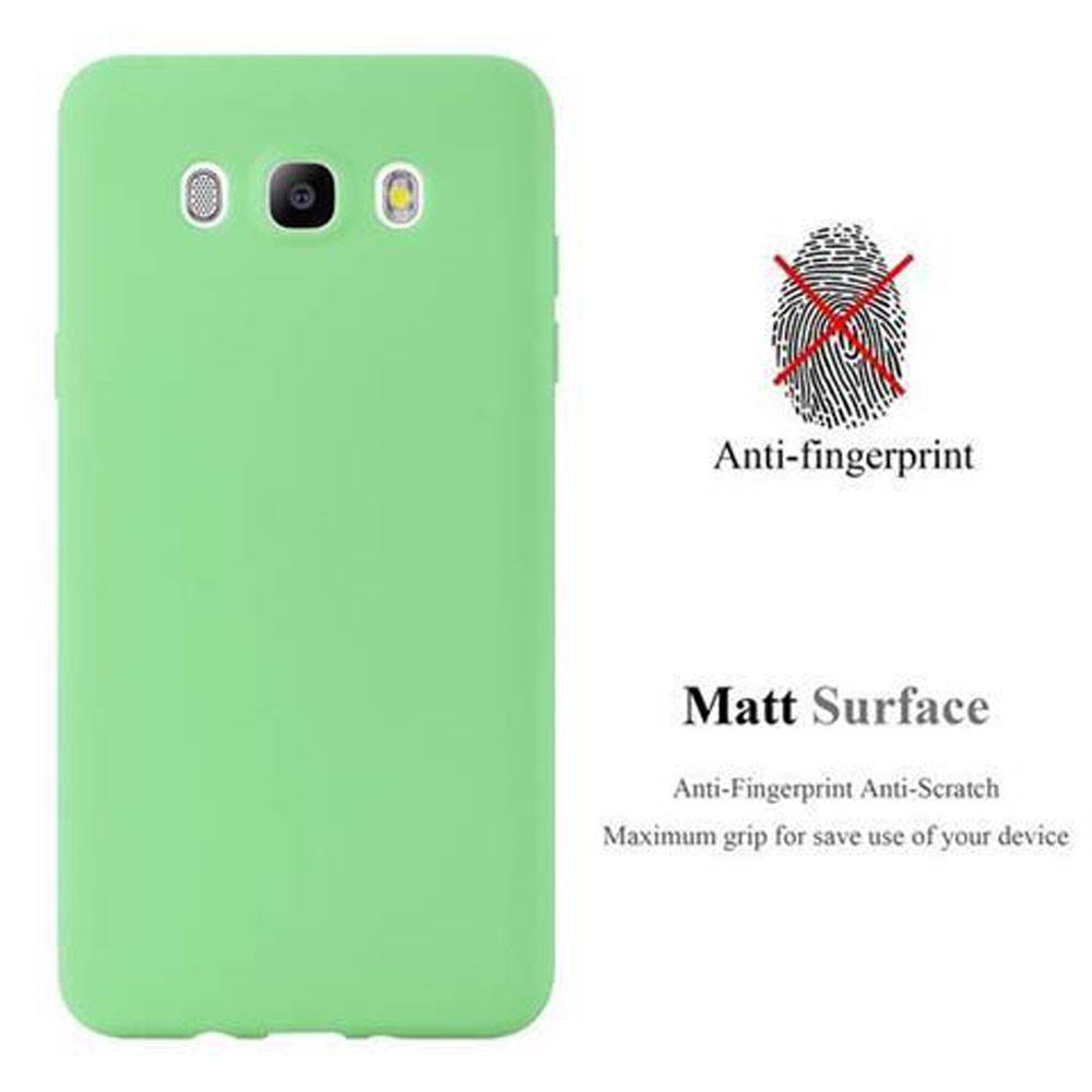 Cadorabo Hülle für Samsung Galaxy J7 2016 Schutzhülle in Grün Handyhülle TPU Silikon Etui Case Cover