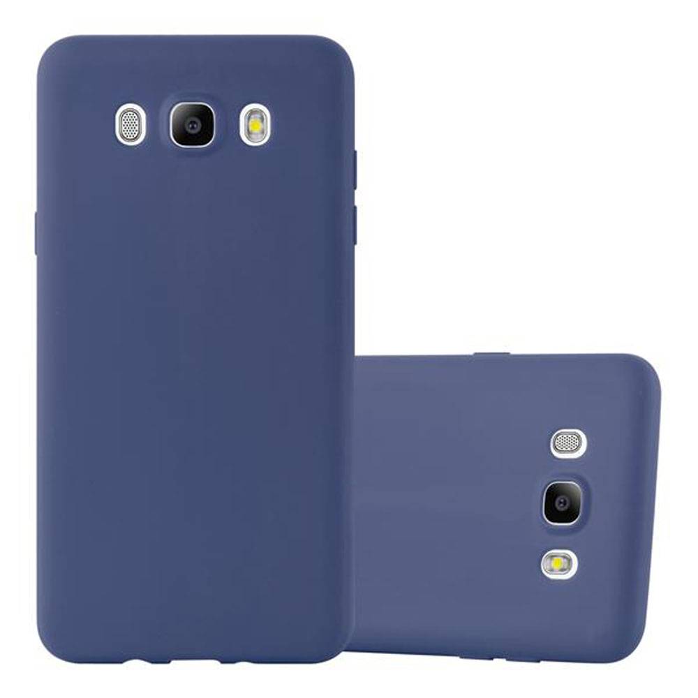 Cadorabo Hülle für Samsung Galaxy J7 2016 Schutzhülle in Blau Handyhülle TPU Silikon Etui Case Cover