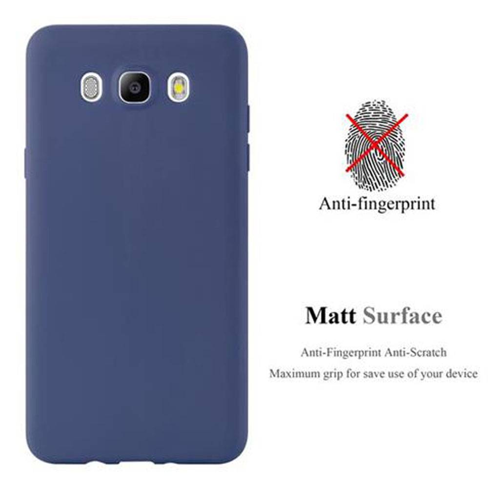Cadorabo Hülle für Samsung Galaxy J7 2016 Schutzhülle in Blau Handyhülle TPU Silikon Etui Case Cover