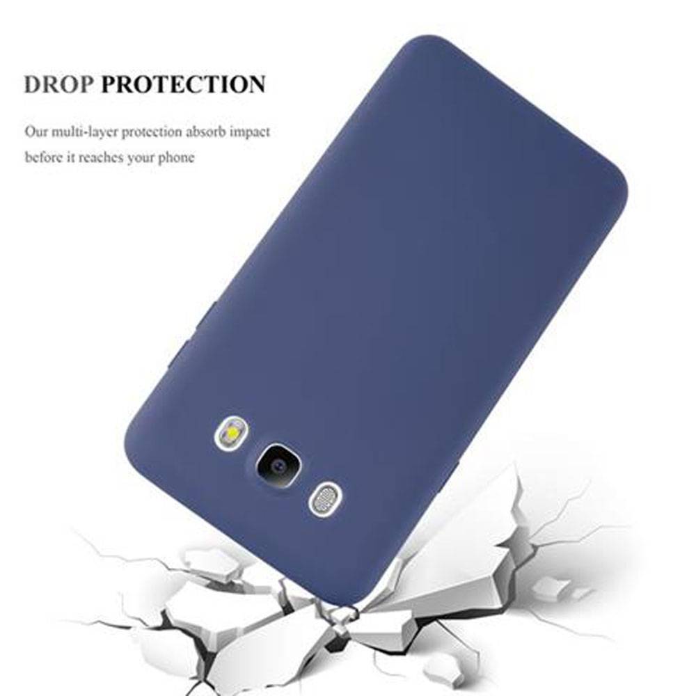 Cadorabo Hülle für Samsung Galaxy J7 2016 Schutzhülle in Blau Handyhülle TPU Silikon Etui Case Cover