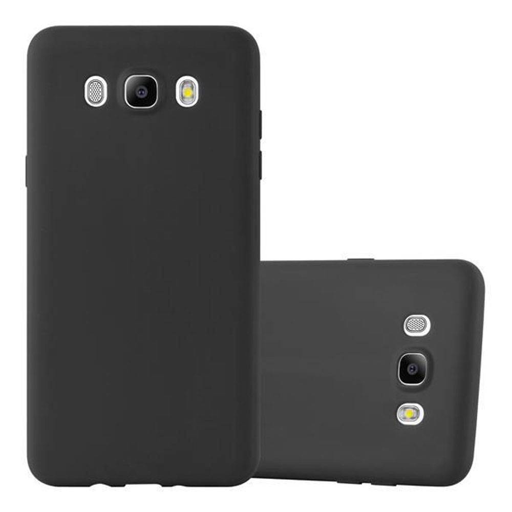 Cadorabo Hülle für Samsung Galaxy J7 2016 Schutzhülle in Schwarz Handyhülle TPU Silikon Etui Case Cover