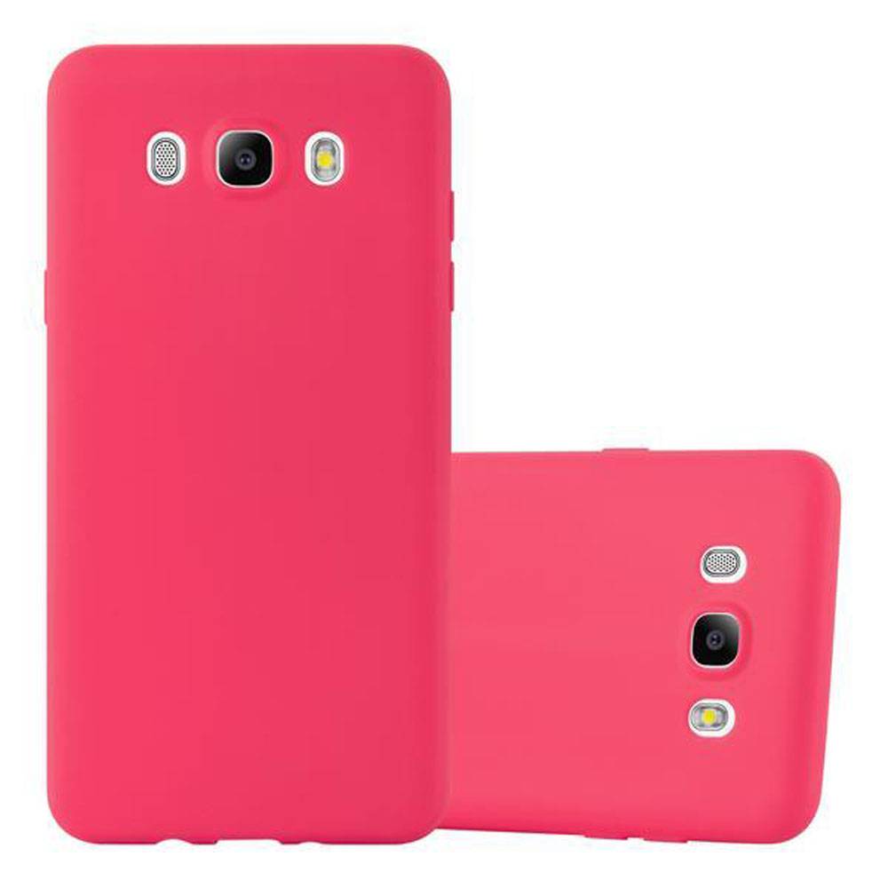 Cadorabo Hülle für Samsung Galaxy J5 2016 Schutzhülle in Rot Handyhülle TPU Silikon Etui Case Cover