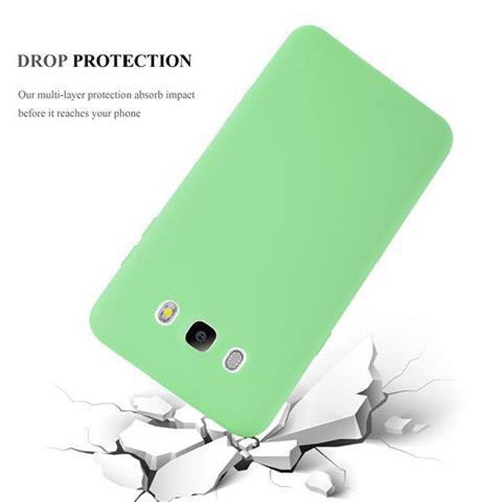 Cadorabo Hülle für Samsung Galaxy J5 2016 Schutzhülle in Grün Handyhülle TPU Silikon Etui Case Cover