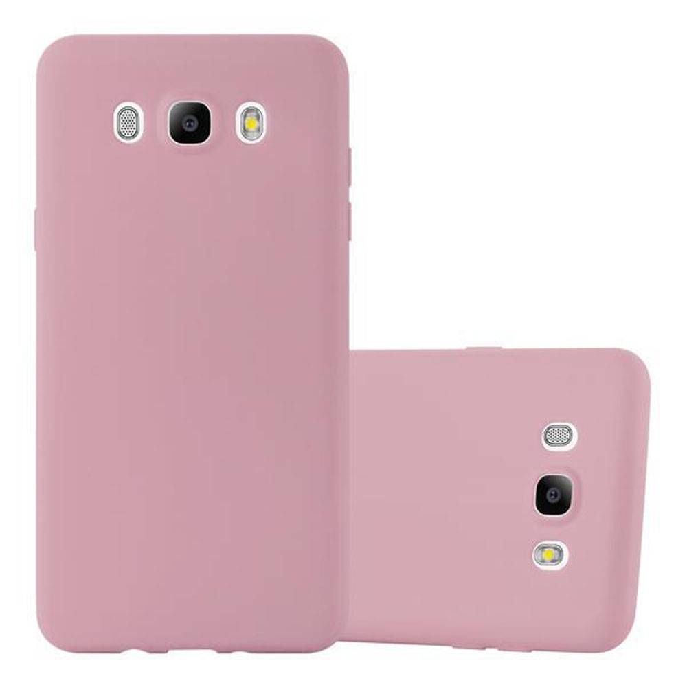Cadorabo Hülle für Samsung Galaxy J7 2016 Schutzhülle in Rosa Handyhülle TPU Silikon Etui Case Cover