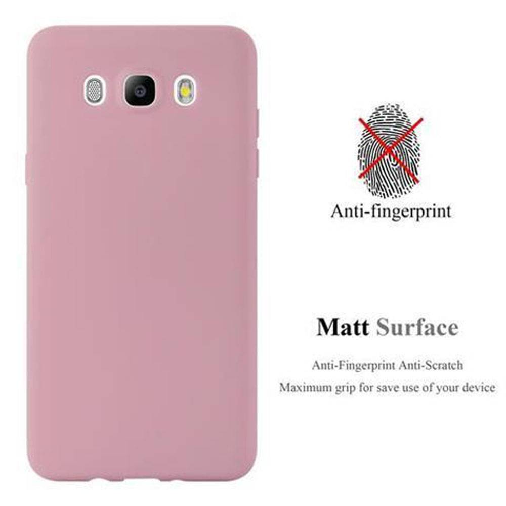 Cadorabo Hülle für Samsung Galaxy J7 2016 Schutzhülle in Rosa Handyhülle TPU Silikon Etui Case Cover