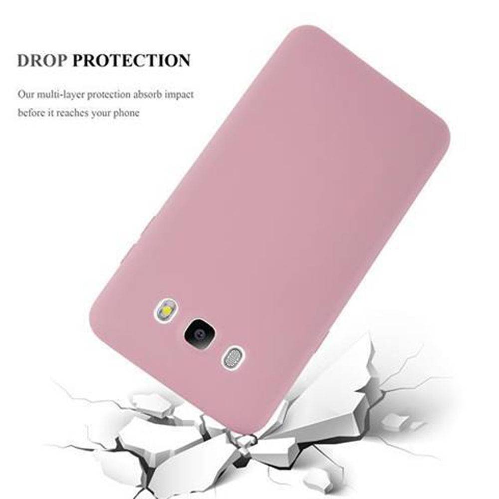 Cadorabo Hülle für Samsung Galaxy J7 2016 Schutzhülle in Rosa Handyhülle TPU Silikon Etui Case Cover