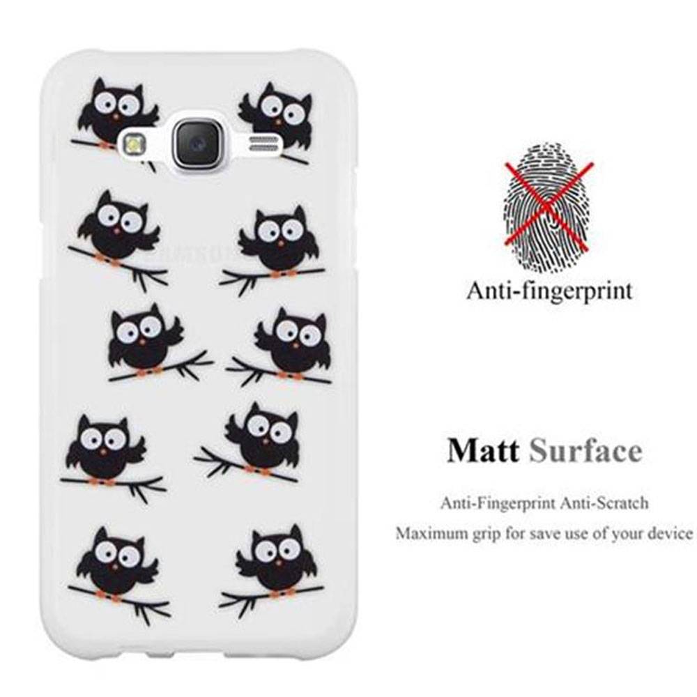 Cadorabo Schutzhülle für Samsung Galaxy J5 2015 Hülle mit Weiß Etui Handyhülle TPU Silikon Case Cover